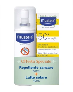 Mustela Bipack Repellente Zanzare e Solare - Kit per la protezione da zanzare e sole, 100 ml + 40 ml