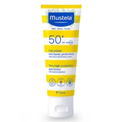 Mustela Latte Solare SPF50+ Protezione Molto Alta Viso e Corpo per Bambini, 40ml