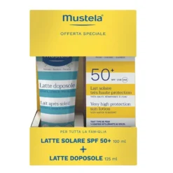 Mustela Solare e doposole - Set di creme ad azione fotoprotettiva e lenitiva, 2 tubi da 100 ml