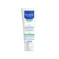 Mustela Stelatopia - Crema emolliente viso per lenire la pelle atopica del bambino, tubo da 40 ml