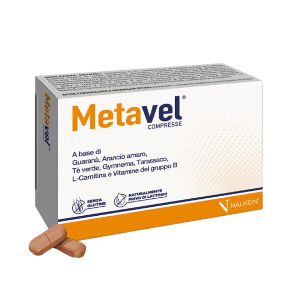 Nalkein Metavel - Integratore alimentare per il metabolismo e l'equilibrio del peso, 30 compresse