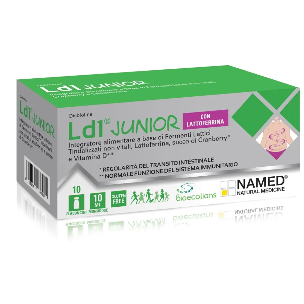 Named Disbioline Ld2 - Integratore per il transito e le difese, 10 flaconcini da 10 ml