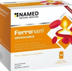 Named Ferronam Integratore di ferro acido folico e vitamina C, 30 bustine orosolunili