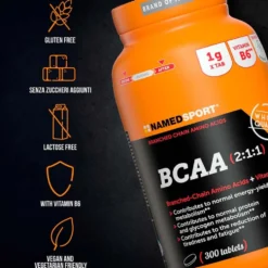 Named Sport BCAA 2:1:1 Integratore di Aminoacidi Ramificati, 300 compresse