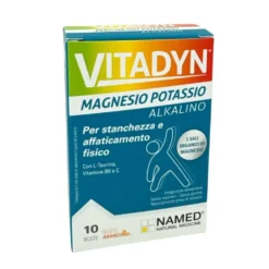 Named Vitadyn Magnesio e Potassio Alkalino - Integratore alimentare per la stanchezza, 10 bustine