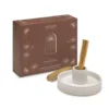 Nasoterapia Kit Rituale Palo Santo Cofanetto Regalo con 2 Legni e Piatto Rituale