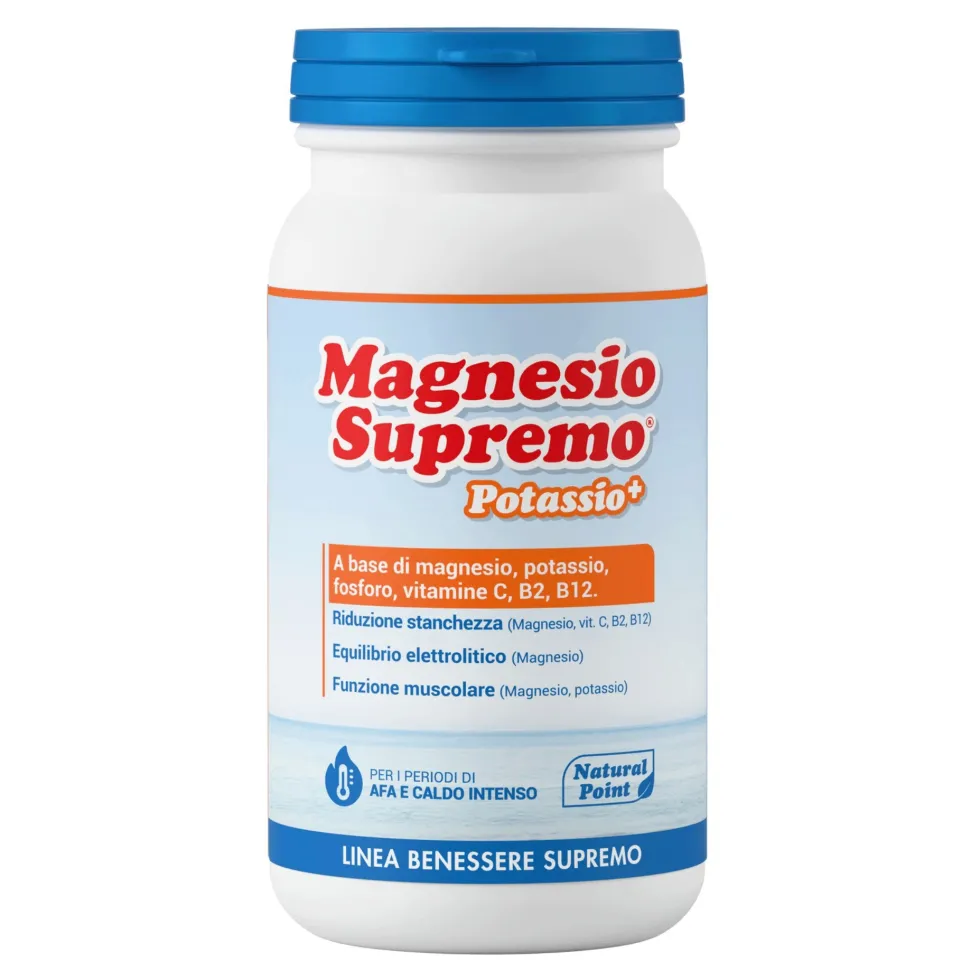 Natural Point Magnesio Supremo Potassio+ - Integratore per stanchezza e affaticamento, 150 g