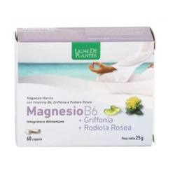 Natura Service Magnesio Marino - B6 + Griffonia + Rodiola Integratore, 60Capsule