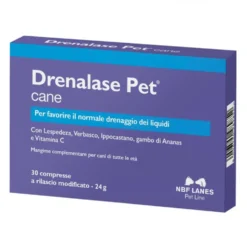 NBF Lanes Drenalase Pet Cane Mangime complementare per il drenaggio dei liquidi, 30 compresse