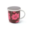 Neavita Infusiera marrone e rosa - Tazza in ceramica con filtro per preparare tisane, 350 ml