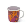 Neavita Infusioni di Benessere - Infusiera arancione e viola per le tisane in foglie, 350 ml