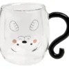 Neavita Tea & Friends cane - Tazza in vetro borosilicato a doppia parete per tisane, 250 ml