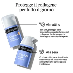 Neutrogena Collagen Bank - Crema viso idratante con SPF 30 ad azione anti-età e rimpolpante, 50 ml