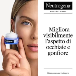 Neutrogena Collagen Bank Crema Gel Rivitalizzante Contorno Occhi Antiocchiaie con Tecnologia Micropeptidica e Niacinamide Anti-Età, 15ml
