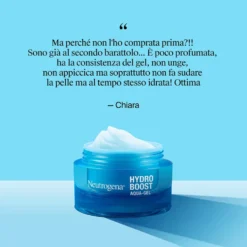 Neutrogena Hydro Boost Acqua Gel - Gel crema idratante per il viso con acido ialuronico, 50 ml