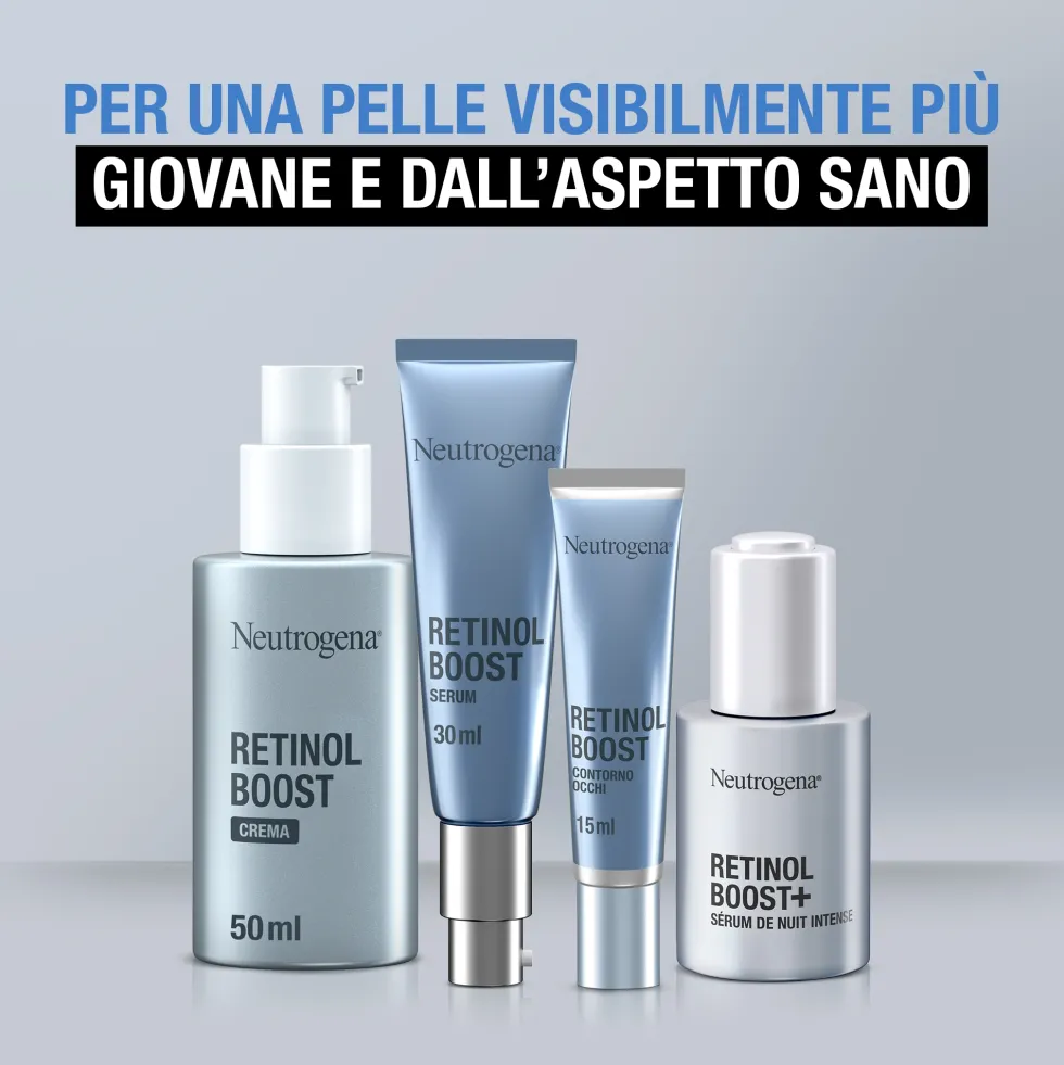 Neutrogena Retinol Boost - Crema Viso Antirughe, 50ml