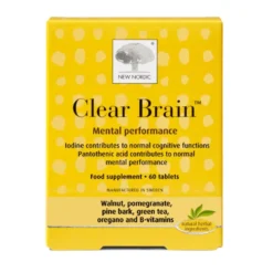 New Nordic Clear Brain - Integratore per la memoria e le prestazioni mentali, 60 compresse