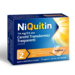 NiQuitin 14mg/24ore Cerotti Transdermici per Smettere di Fumare, 7 cerotti