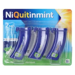 NiQuitin 2mg Pastiglie per Smettere di Fumare Gusto Menta, 60 Pastiglie