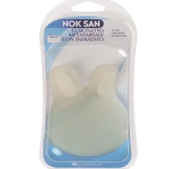 Nok San Cuscinetto metatarsale con infradito S-M - Protezione in gel contro i duroni, 2 pezzi