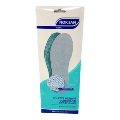 Nok San Solette morbide - Solette in schiuma di lattice antibatteriche e profumate, 1 paio
