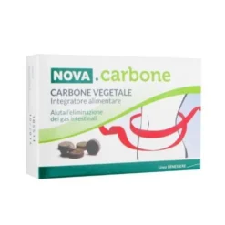 Nova Argentia Carbone Vegetale - Integratore alimentare per i gas intestinali, 40 compresse