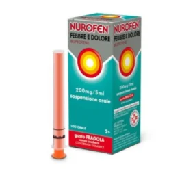 Nurofen Febbre e Dolore Bambini - Sospensione orale alla fragola per la febbre e il dolore, 100 ml