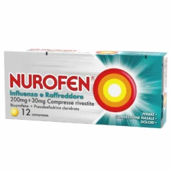 Nurofen Influenza e Raffreddore 200 mg + 30 mg, 12 Compresse Rivestite