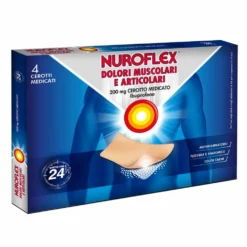 Nuroflex Dolori Muscolari e articolari Cerotto Medicato 200mg Ibuprofene, 4 Cerotti