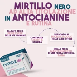 Nutracle Cysticle 1000mg Integratore Vie Urinarie e Difese, 60 Compresse
