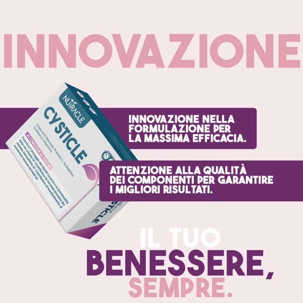 Nutracle Cysticle 1000mg Integratore Vie Urinarie e Difese, 60 Compresse