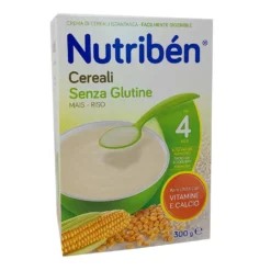 Nutriben Senza Glutine Crema di Cereali Riso e Mais 4m+, 300g
