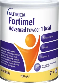 Nutricia Fortimel Advanced Powder Supplemento Nutrizionale in Polvere a base di Sieroproteine Gusto Vaniglia, 280g