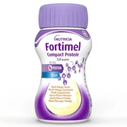 Nutricia Fortimel Compact Protein Supplmento Nutrizionale Iperproteico Ipercalorico Gusto Pesca Mango, 4x125ml
