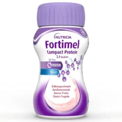 Nutricia Fortimel Compact Protein Supplemento Nutrizionale Iperproteico Ipercalorico Gusto Fragola, 4x125ml