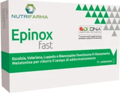 Nutrifarma Epinox Fast - Integratore per il sonno con melatonina e valeriana, 40 compresse