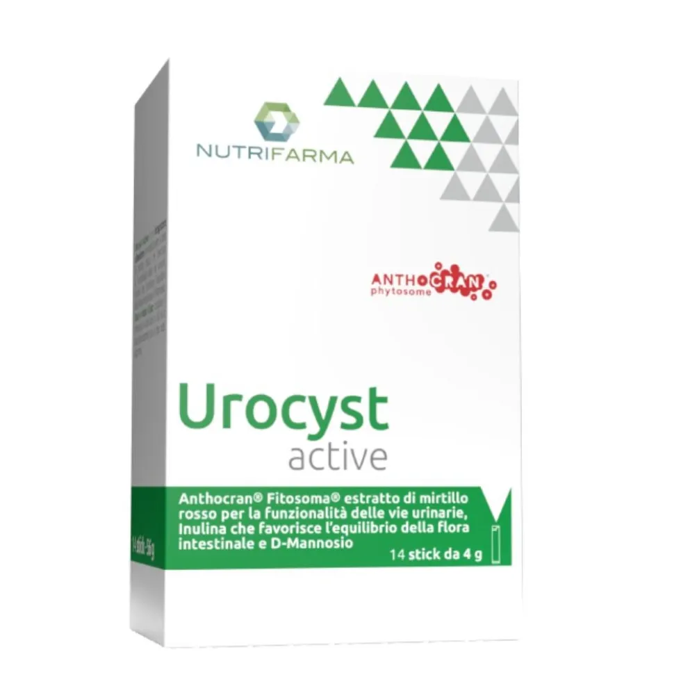 Nutrifarma Urocyst Active - Integratore alimentare per le vie urinarie, 14 stick