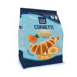 Nutrifree Cornetti Senza Glutine Gusto Albicocca, 4x60g