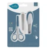 Nuvita Set manicure neonato blu polvere - Kit anallergico per la cura delle unghie, 1 kit
