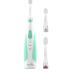 Nuvita Sonic Clean & Care - Spazzolino elettrico per i bambini, 1 spazzolino e 2 testine