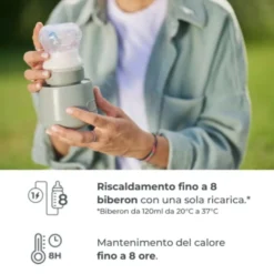 Nuvita Warm'n'Go - Scaldabiberon portatile universale per il latte e l'acqua, 1 pezzo