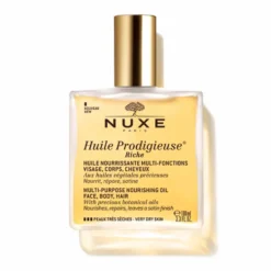 Nuxe Huile Prodigieuse Riche - Olio secco nutriente per viso, corpo e capelli, 100 ml