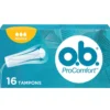 o.b. Assorbenti Interni ProComfort Normal Facili da Applicare e Rimuovere Flusso Medio e Intenso Tamponi Interni Trama Assorbente, 16 pezzi
