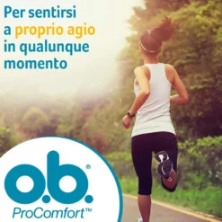 o.b. Assorbenti Interni ProComfort Normal Facili da Applicare e Rimuovere Flusso Medio e Intenso Tamponi Interni Trama Assorbente, 16 pezzi