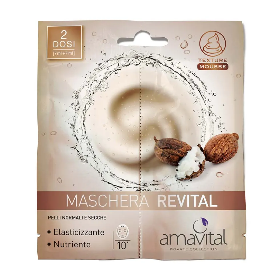 Oficine Cleman Amavital - Revital Maschera Viso pelle Normale e Secca, 2 x 7ml