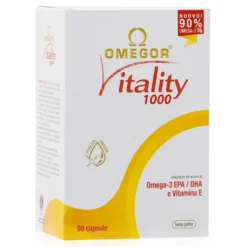 Omegor Vitality 1000 - Integratore di omega-3 per la funzione cardiaca, 90 capsule