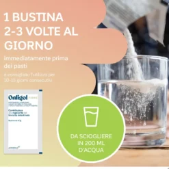 Onligol Fibre Integratore Transito Intestinale gusto Pesca, 20 Bustine