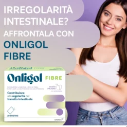Onligol Fibre Integratore Transito Intestinale Gusto Prugna, 20 Bustine