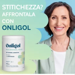 Onligol Macrogol 4000 Lassativo Osmotico per Stitichezza Ricorrente, 400g