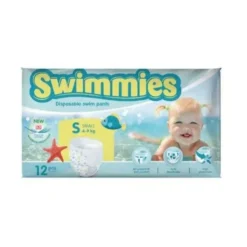 Ontex Swimmies Pannolino Pants Taglia S 4-9 Kg, 12 pannolini